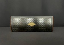 Boîte à gants ancien en bois noirci et marqueterie de nacre, XIXe siècle