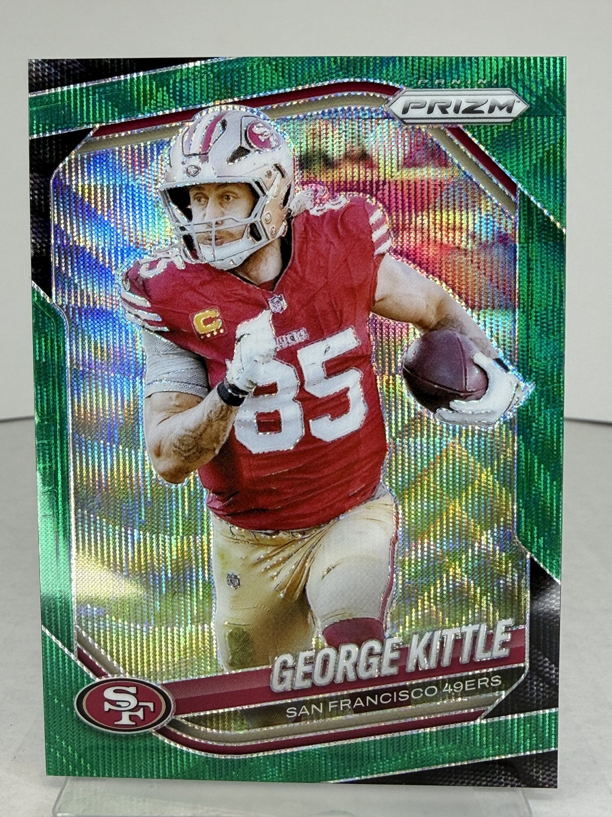 2025 Panini Prizm #94 George Kittle Green Wave