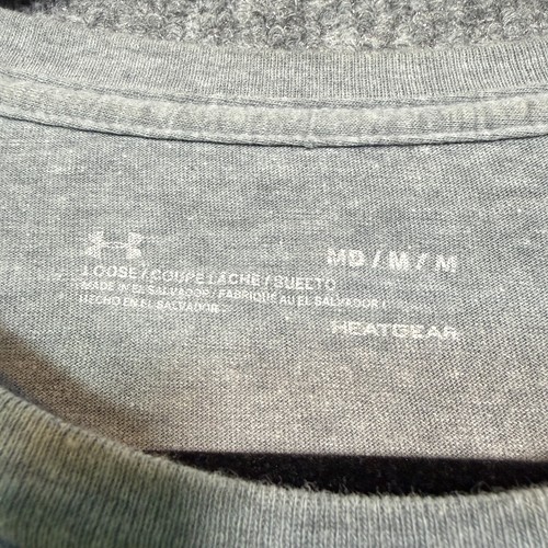 Under Armour Shirt Mens Medium Gray Project Rock Logo Short Sleeve Athleisure - Afbeelding 4 van 12