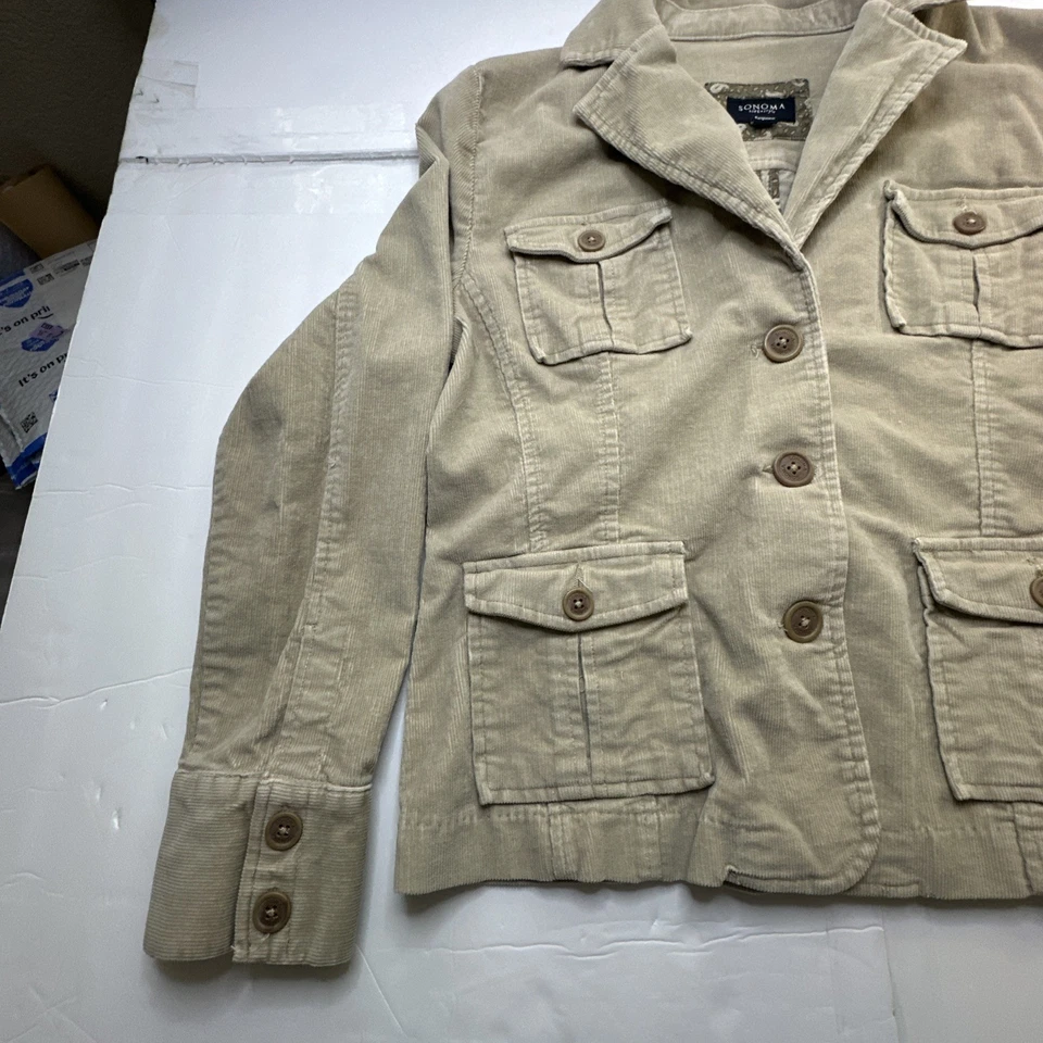 Sonoma женщин вельветовая куртка хаки Sz-L #2008 - Изображение 2 из 4