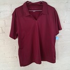 Nike Women's Burgundy Golf Polo Shirt Short Sleeve Casual Wear Fit Dry Size XL
