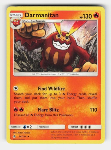DARMANITAN 24/214 POKEMON UNBROKEN BONDS / A105-38