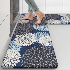 anti Fatigue Kitchen Mats 2Pcs,Boho Kitchen Rugs Non Slip Rubber Backing,Farmhou