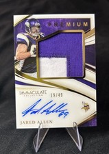 2020 PANINI IMMACULATE JARED ALLEN PREMIUM AUTO PATCH !/49 MINNESOTA VIKINGS HOF