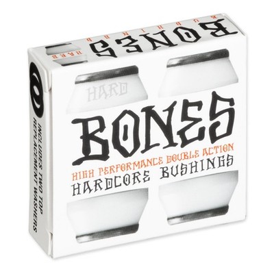 Bones Skateboard Truck Bushings Hardcore, Hard 96A, White - For 2 Trucks