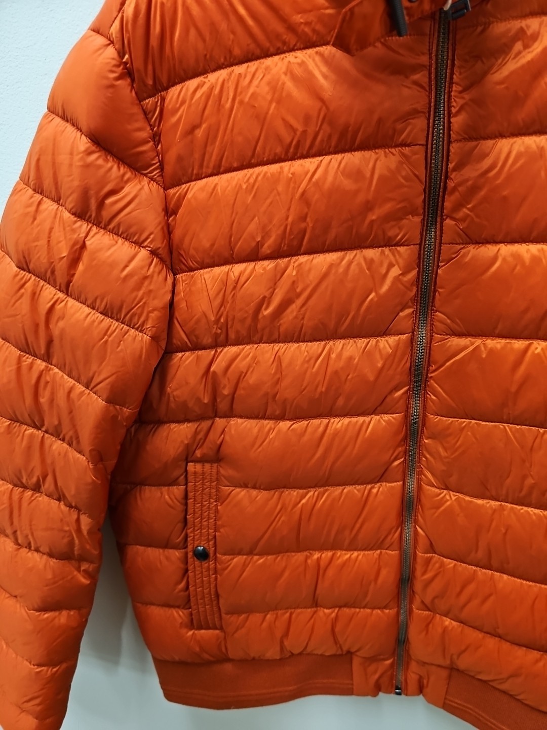 Men's Belstaff Circuit Logo Applique Quilted Down Jacket, Orange, Size 44 image 3