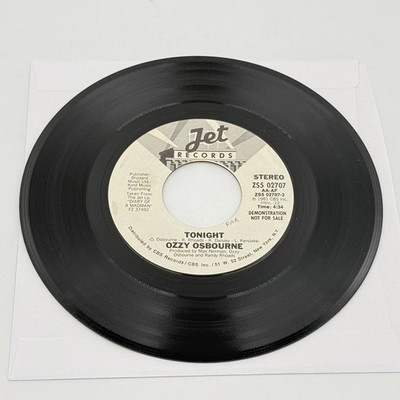OZZY OSBOURNE Tonight 7'' 45 vinyl double sided PROMO VG++ Jet records 1981 HEAR