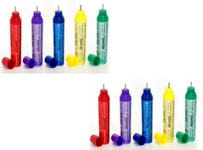10 x ATOMIC Feuerzeug Gas je 18ml Kunststoff/Unterwegs/Urlaub/Handlich/ NEU/OVP