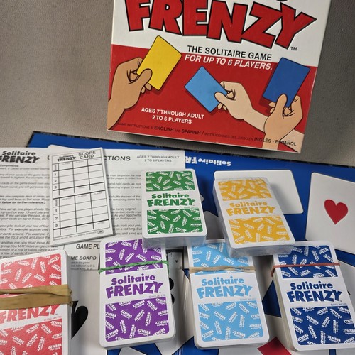 Solitaire Frenzy Fast Family Party Card Board Game JAX 2pk Sealed Cards - Picture 2 of 4