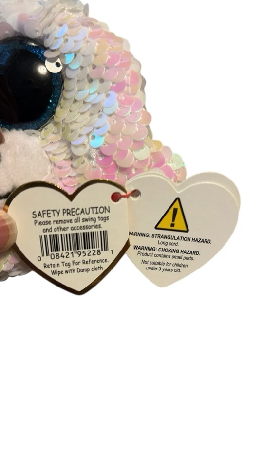 TY Moda Lentejuelas Muñequera Monedero ICY el Sello Blanco Nuevo Foto 4 de 4