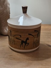 Vintage Kronach Bavarian Modernist Porcelain Horse Sugar Bowl and Lid