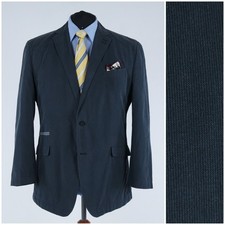 Mens Summer Blazer 46S UK Size ENGBERS Sport Coat Cotton Dark Grey Jacket