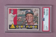 1960 TOPPS CURT FLOOD BASEBALL CARD #275 - GRADED NM-MT PSA 8 - CARDINALS