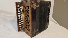 Vintage German 21 Button Accordion G & F Stahltone 