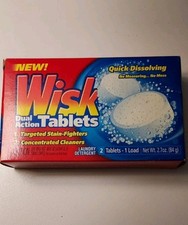 Wisk Laundry Detergent Dual Action Tablets Laundry Detergent 2 Pack New Sample