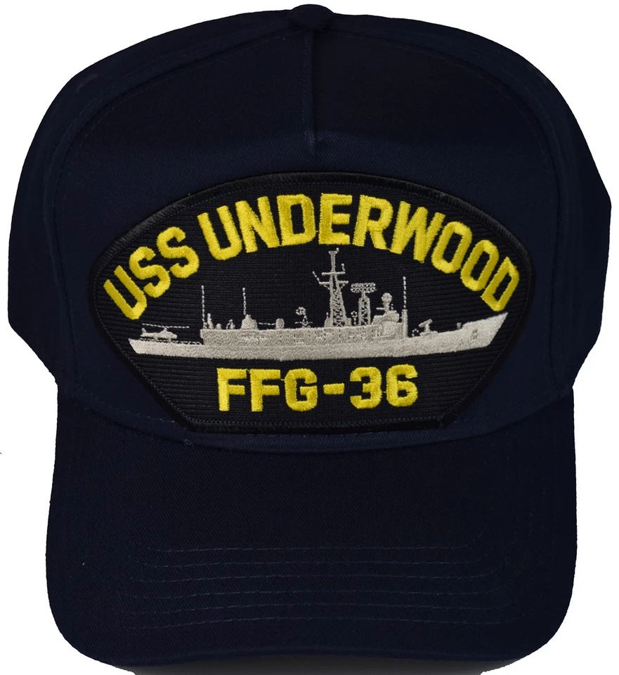 USS UNDERWOOD FFG-36 SHIP HAT - NAVY BLUE - Veteran Owned Business - Image 1 of 1