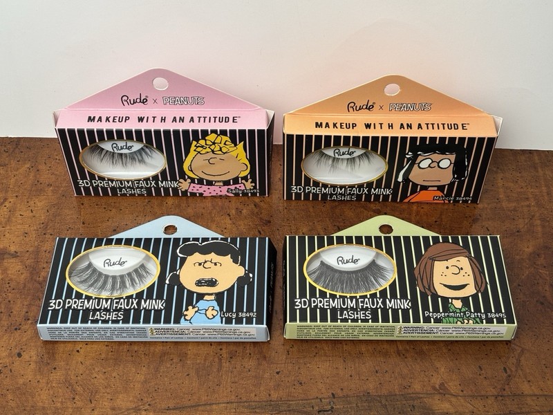 4 Rude Eye Lashes Peanuts 3D Premium Faux Mink Peanuts Snoopy Lucy Patty Marcie