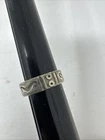 Vtg Mexico 925 Sterling Silver Band Ring Size 10 Wide Band Southwestern