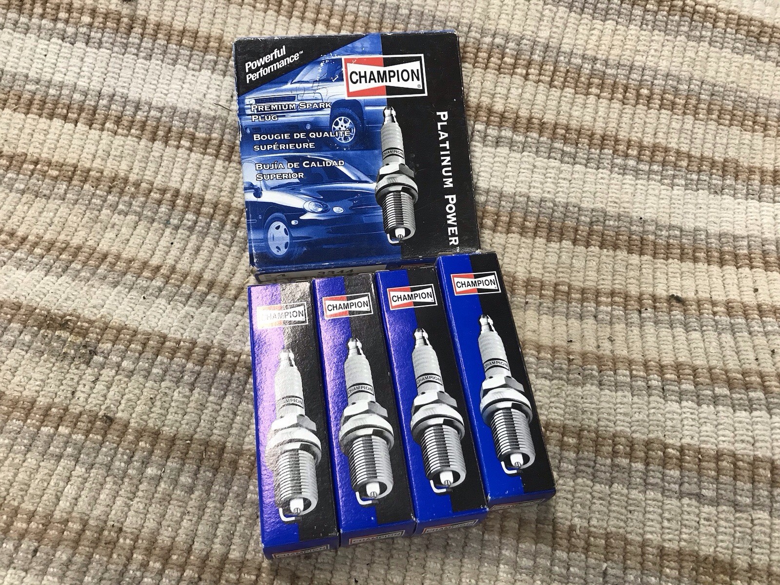 Set of 4 Spark Plugs CHAMPION 3344 for Toyota Camry, Highlander, Matrix, RAV4