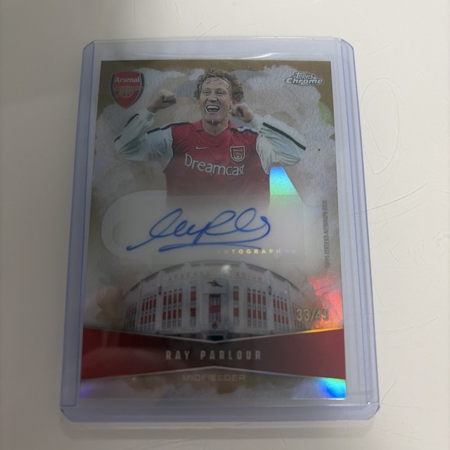 25/26 Topps Chrome Arsenal Ray Parlour Highbury Highs Auto #/49 Arsenal Gold