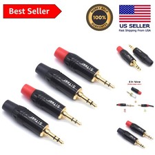 4-Pack 3.5mm Stereo Male Audio Jack - Perfect for Custom Soldering Projects