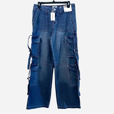 Refugee Denim Cargo Jeans Women's Size 5 Low Rise Straight Leg New with Tags
