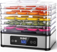 Essiccatore Alimentare, 5 Vassoi in Acciaio Inox, Timer E Temperatura Regolabili