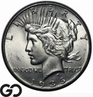 1935 Peace Dollar, Sharp & Lustrous Gem BU++ Final Yr Issue, Tough This Nice!