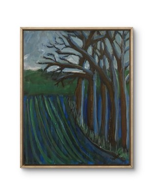 Dark Hedges 11x14 Abstract Impression Original Art Canvas, One Of A Kind