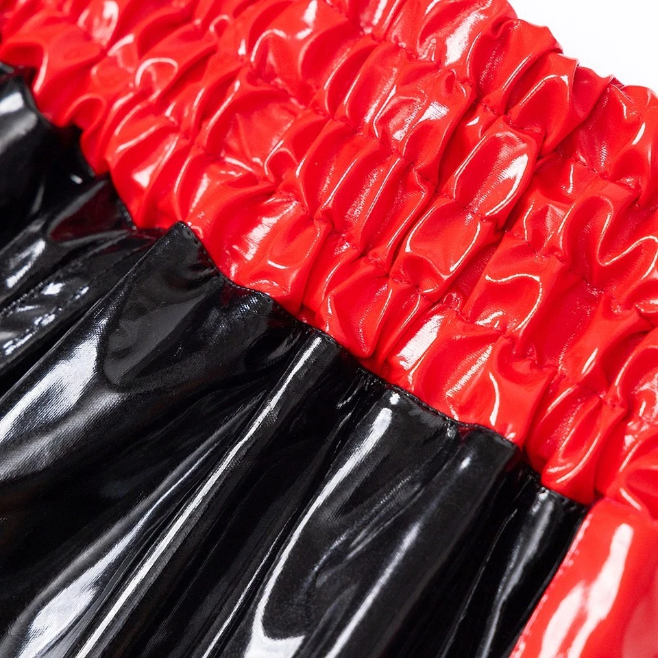 PVC Glossy Boxing trunks Black/Red(Men's4Lsize)Made to order in Japan 3XLsize - Image 4 of 4