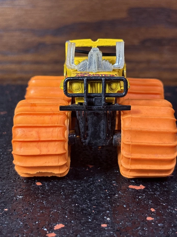 Jeep Mud Monster 1992 Matchbox ruedas naranja neón Super Chargers Racers W43 Foto 2 de 4
