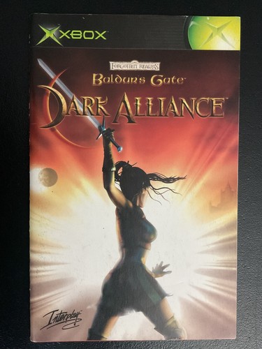 Baldur's Gate Dark Alliance 1 Microsoft XBOX Instruction Manual Only