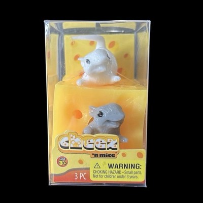 Stress Ball Ja-Ru Cheese Cube Mice Stretchy Squeeze Fidget Toy 3  Sensory Squish
