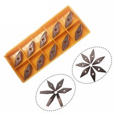 10PCS VNMG160408 CNC Carbide Turning Insert for Lathe Cutting Holder, VNMG332