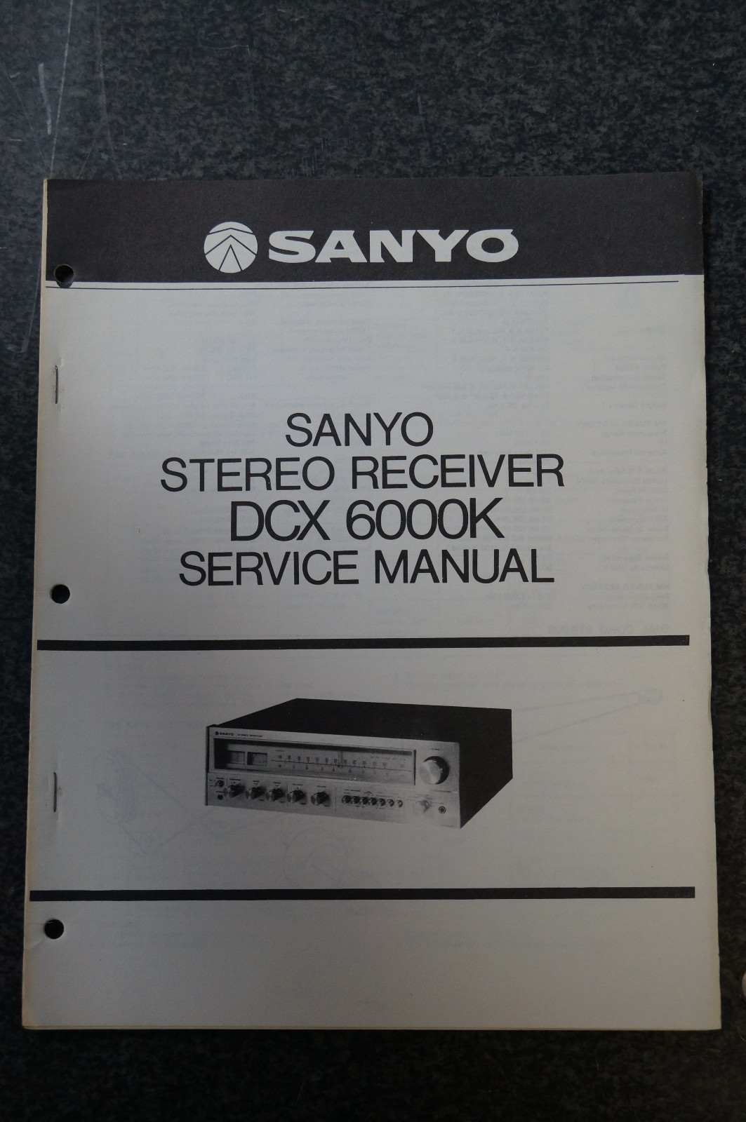 Sanyo DCX 6000K Service Manual