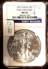 2012 American Silver Eagle MS70 NGC EARLY RELEASE