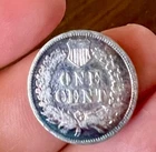 US 1907 Toned 1 Cent Coin