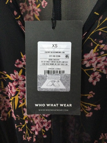 NWT WHO WHAT WEAR Cottage Romantic Floral Sheer Midi Maxi Dress XS - Picture 15 of 17