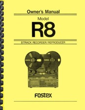 Fostex R8 Registratore 8 tracce MANUALE DEL PROPRIETARIO e MANUALE DI SERVIZIO