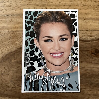 Miley Cyrus  BRAVO German Autograph Card RARE near ROOKIE HANNAH MONTANA