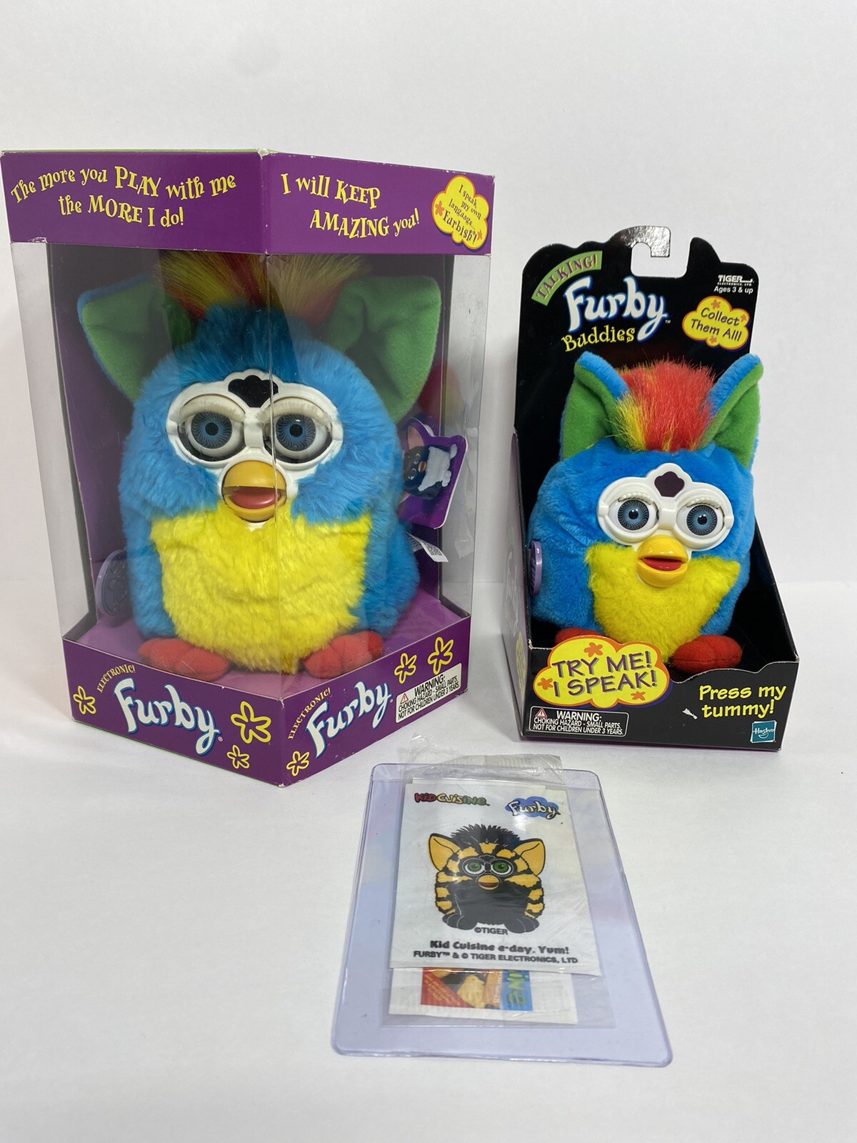 RARE Kid Cuisine Furby and Furby Talking Buddie w/ Sticker Promo ALL SEALED