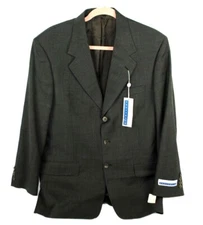 Perry Ellis Portfolio 100% Wool Sport Coat Blazer Jacket Mens Size 39R New $450