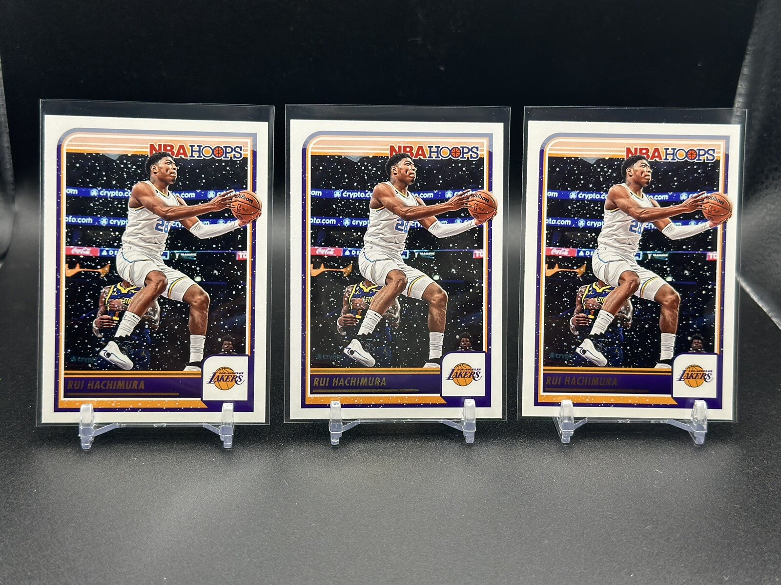 2023-24 Panini NBA Hoops Winter #79 Rui Hachimura Los Angeles Lakers Lot Of 3