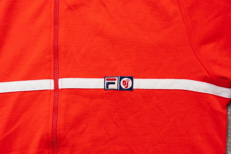 Fila Bjorn Borg RAR Vintage Authentic Trainingsanzug Wolle 70er Jahre Sweatshirt ROT UND WEISS  - Bild 2 von 4