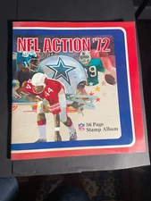 New 1972 NFL Action ‘72 Sunoco 56-Page Stamp Album All Stamp Pages Intact