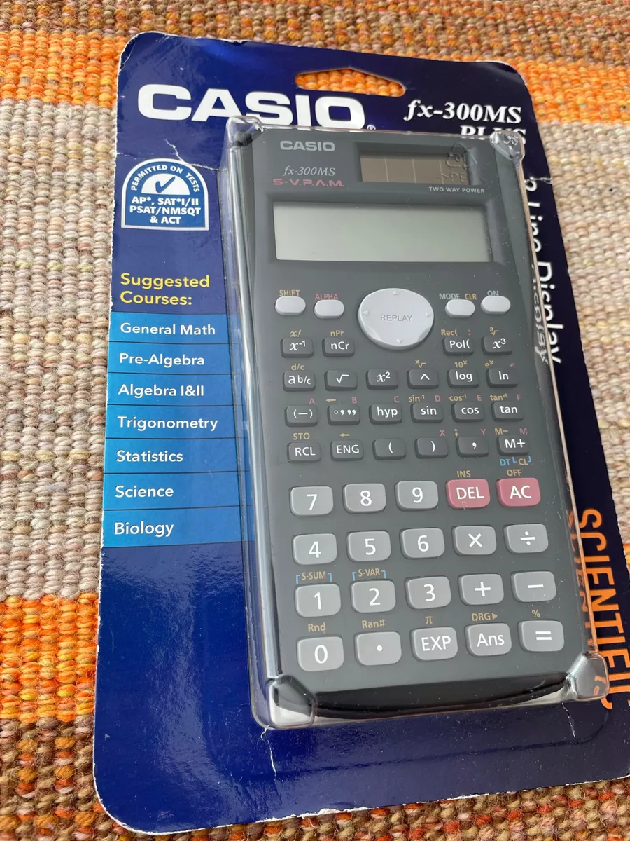 NEW Casio FX300MS Plus Scientific Calculator w 2 line Display SAT