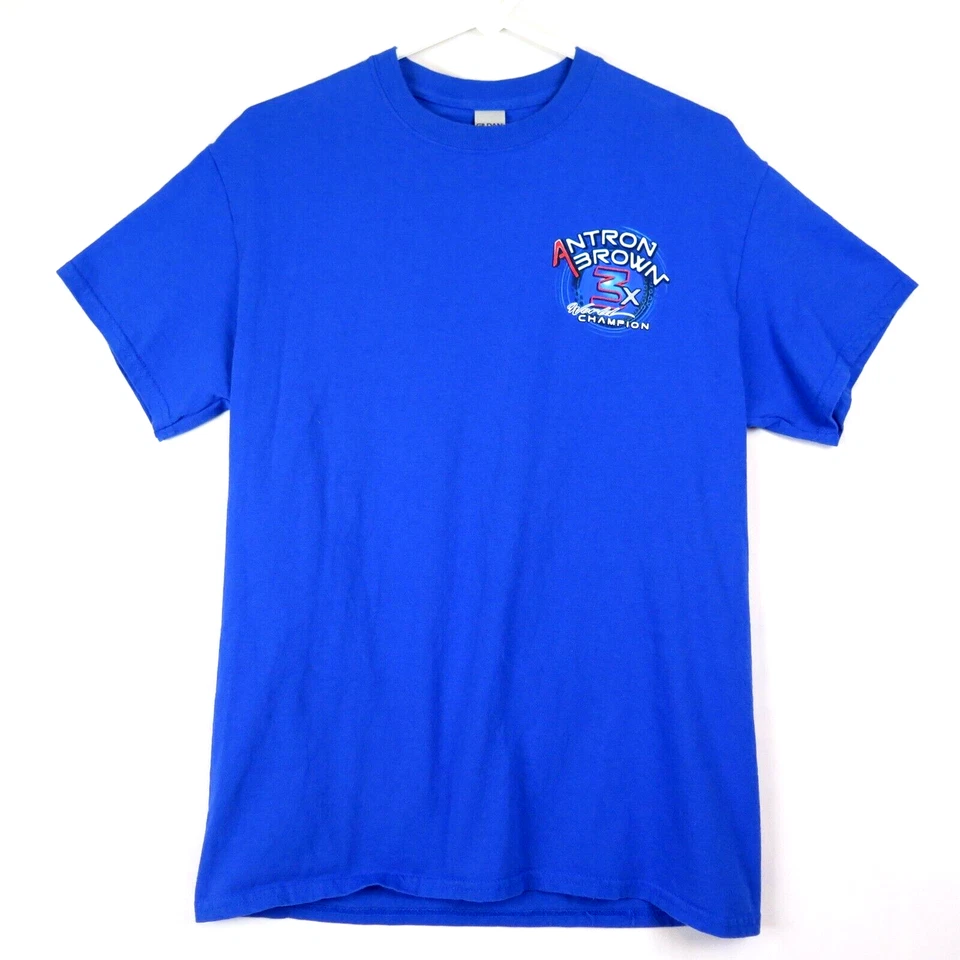 Camiseta ANTRON MARRÓN Para Hombre M Azul Matco Tools NHRA Racing Gildan Algodón Pesado Foto 2 de 4