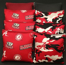 CORNHOLE BEAN BAGS All Weather made w ALABAMA CRIMSON TIDE fabric Waterproof