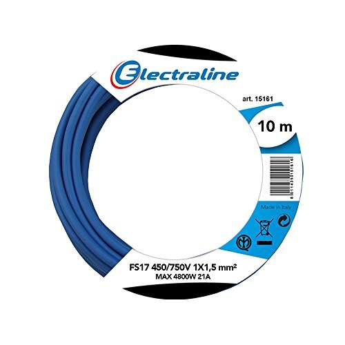 Electraline 13091 Cavo Unipolare FS17, Sezione 1 x 1.5 mm², Blu, 10 m