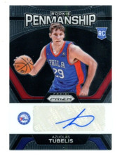 2023-23 Panini Prizm Rookie Penmanship RP-TUB Azuolas Tubelis RC Auto 76ers